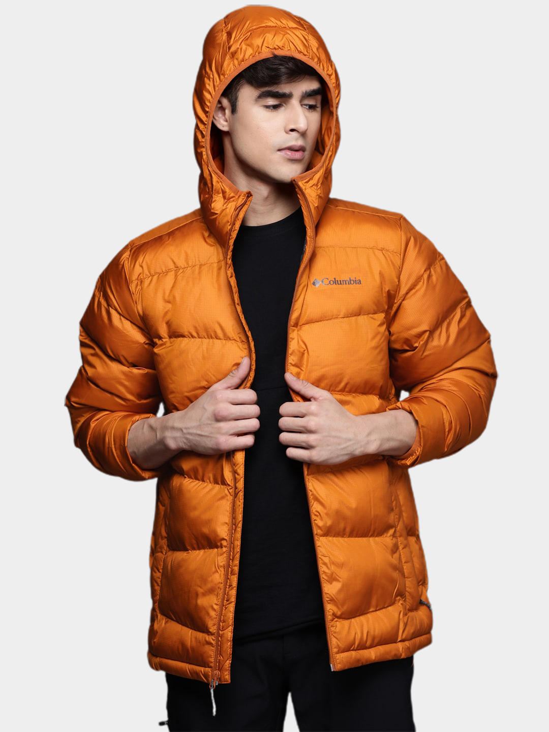 Columbia Men Orange Fivemile Butte Hooded Jacket