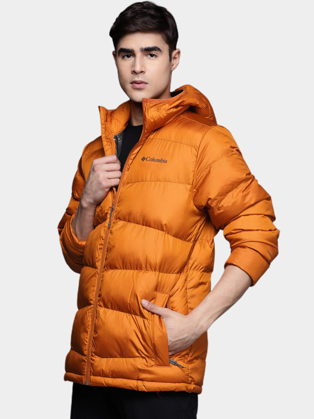 Columbia Men Orange Fivemile Butte Hooded Jacket
