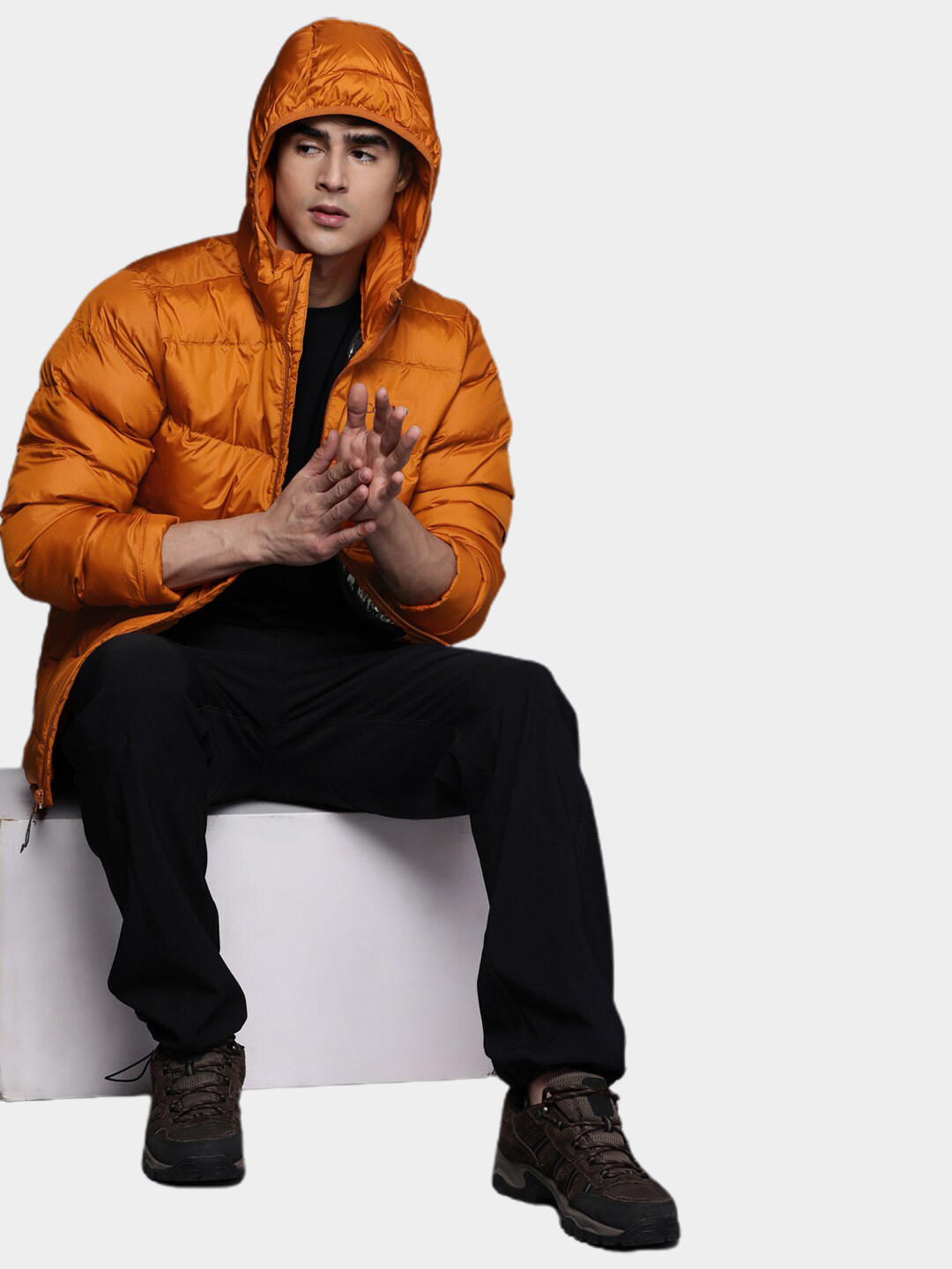 Columbia Men Orange Fivemile Butte Hooded Jacket
