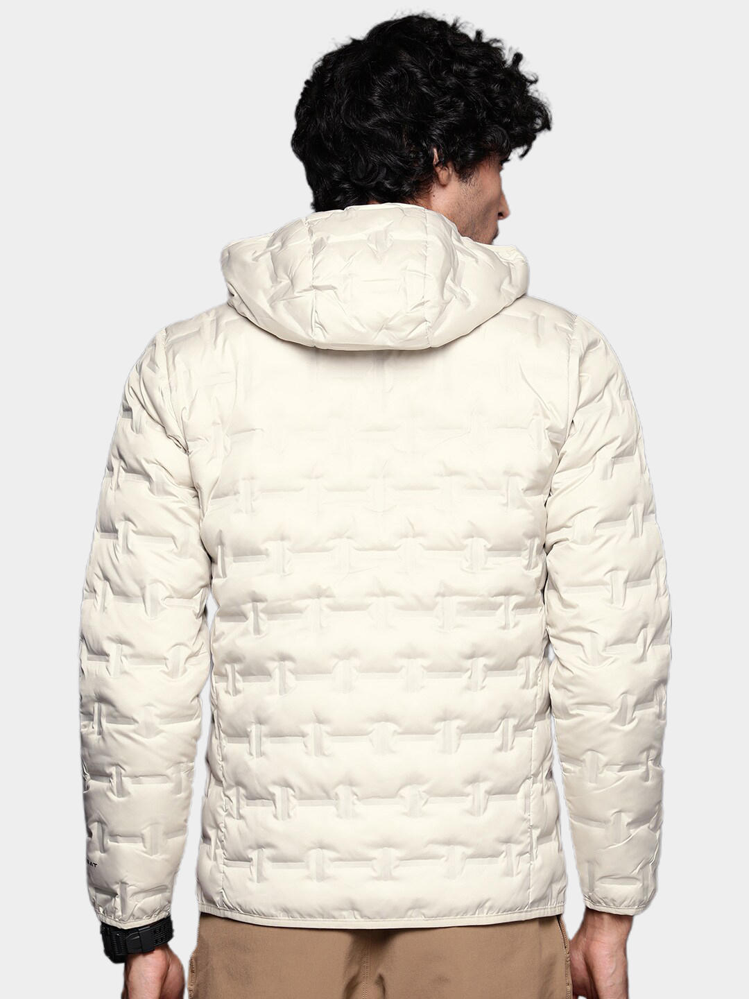 Columbia Men Beige Delta Ridge Down Hooded Jacket