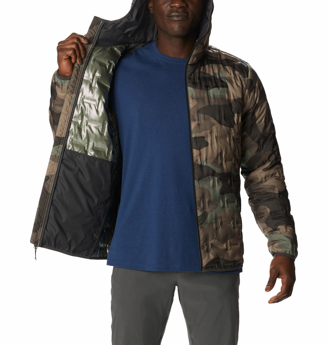 Columbia Men Green Delta Ridge Down Hooded Jacket