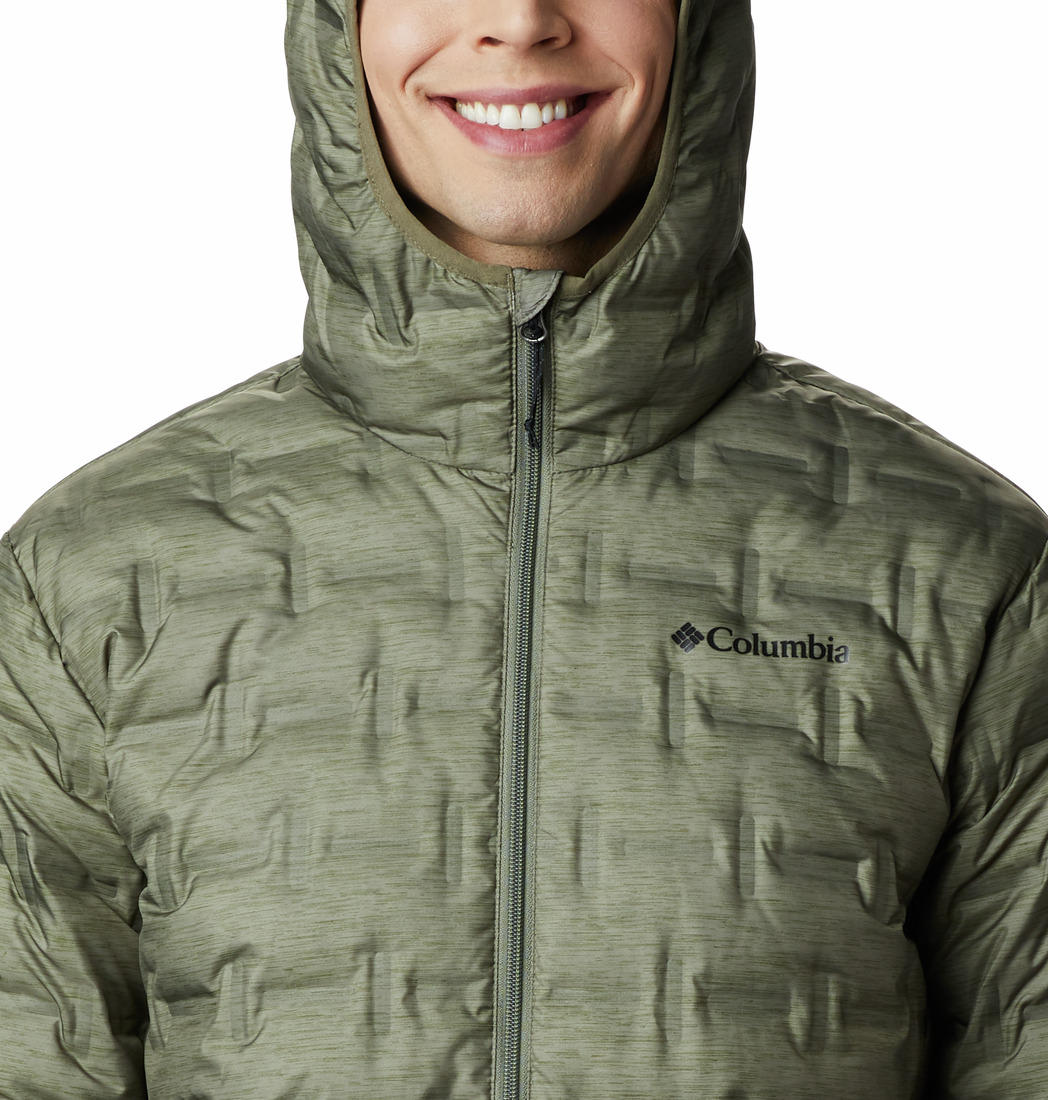 Columbia Men Green Delta Ridge Down Hooded Jacket