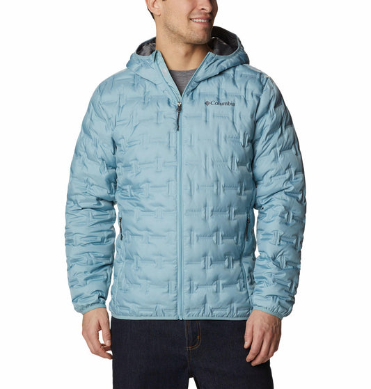 Columbia Men Blue Delta Ridge Down Hooded Jacket