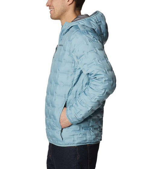 Columbia Men Blue Delta Ridge Down Hooded Jacket