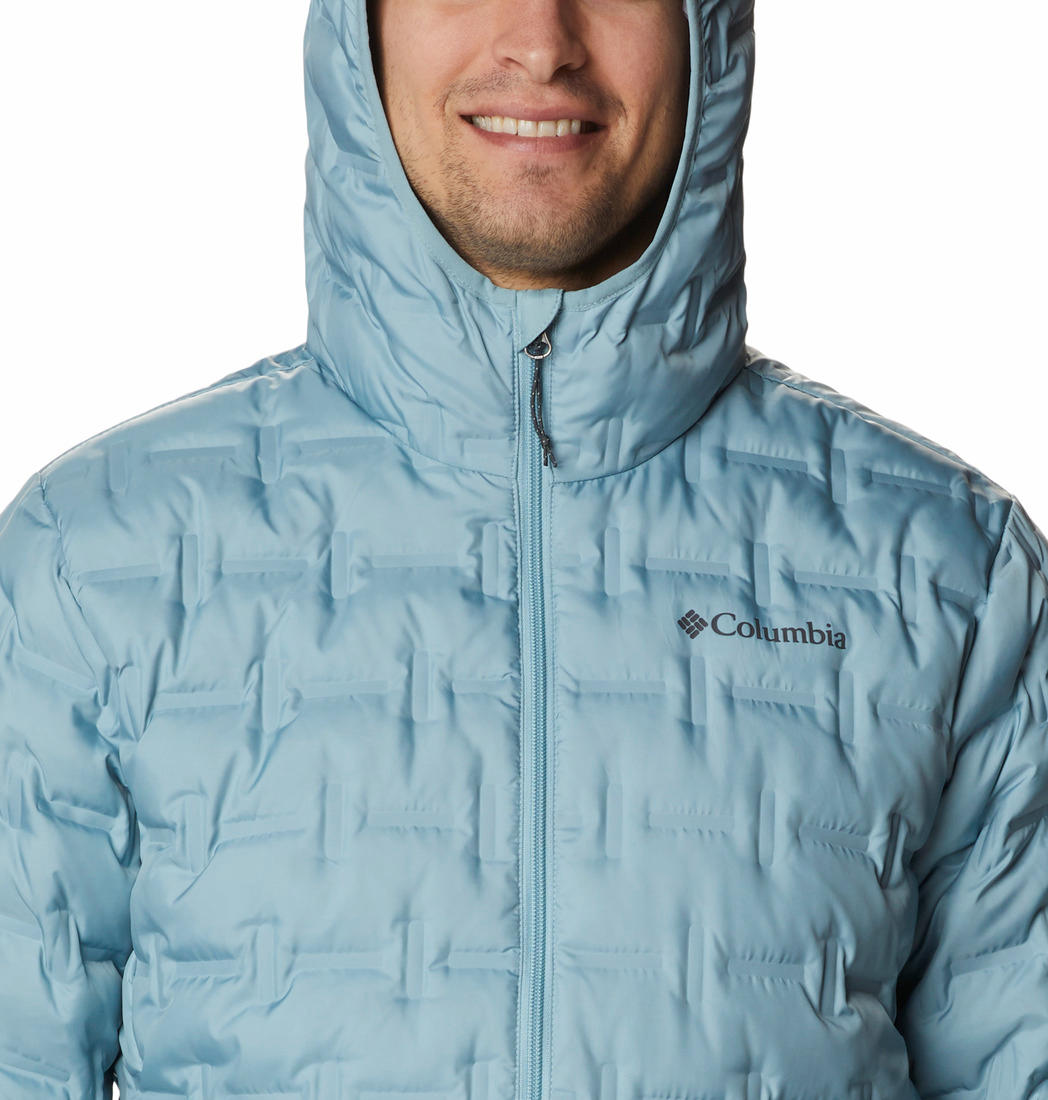 Columbia Men Blue Delta Ridge Down Hooded Jacket