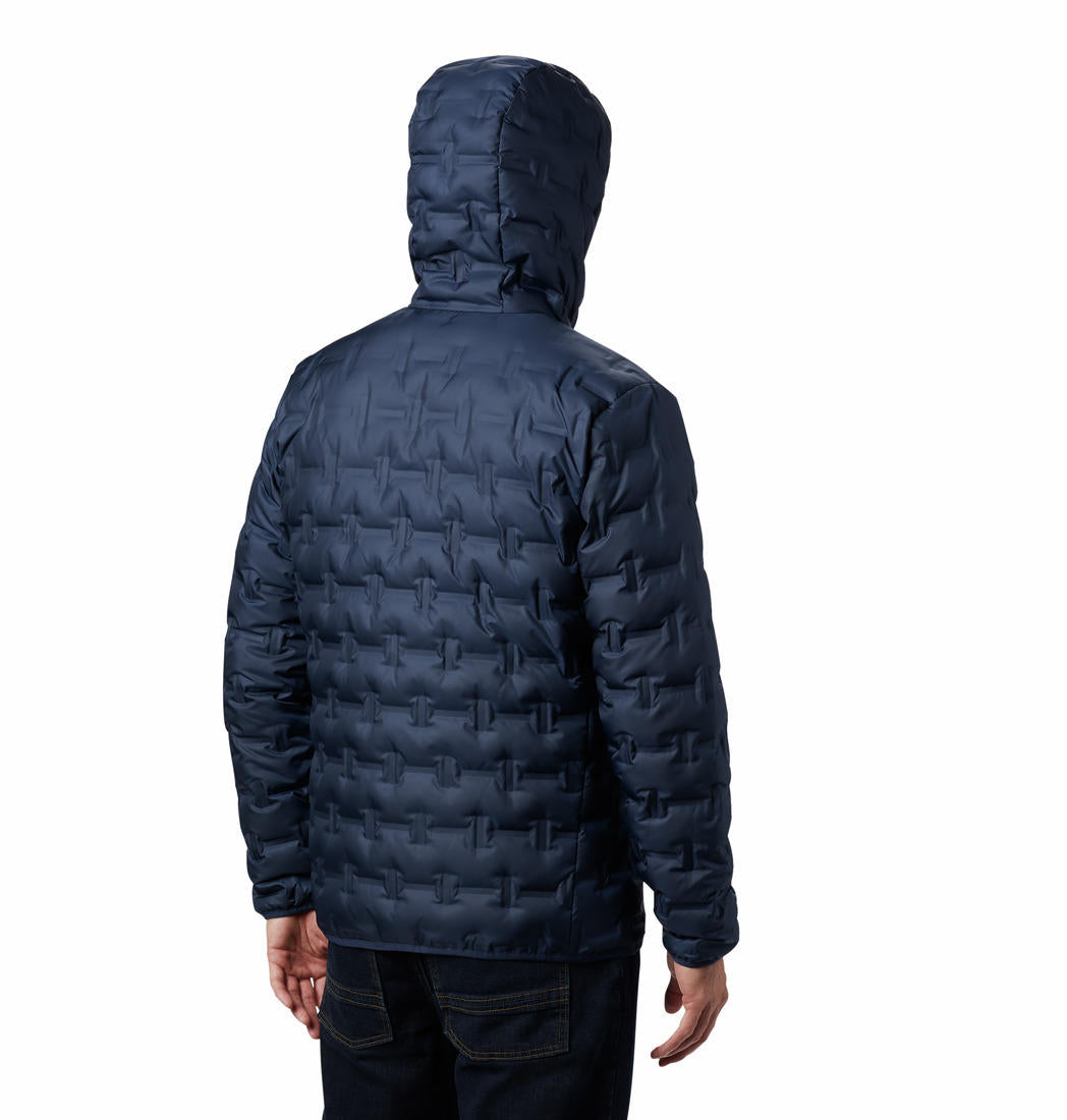 Columbia Men Blue Omni-Heat Reflective Delta Ridge Hooded Down Jacket