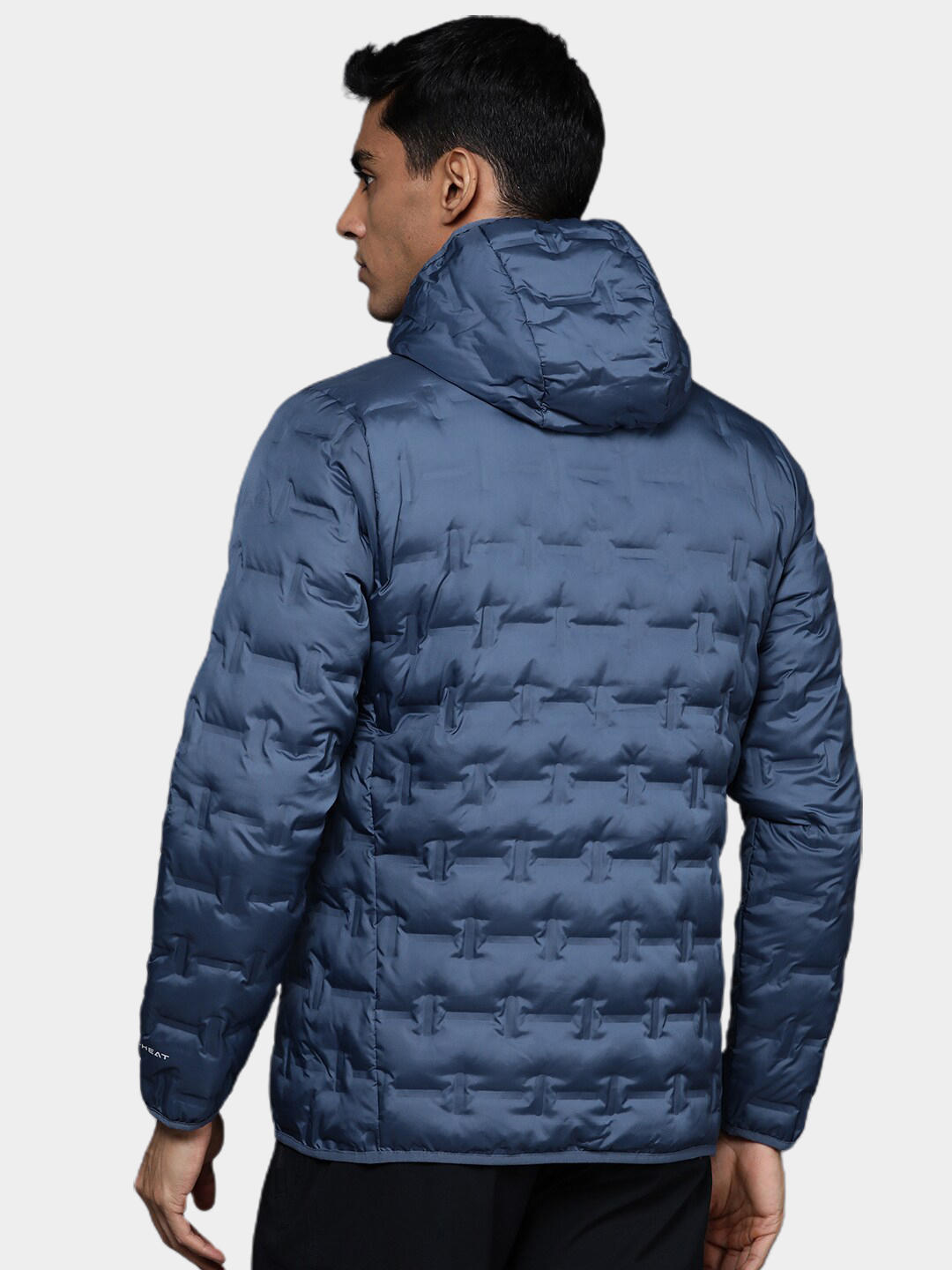Columbia Men Navy Blue Delta Ridge Down Hooded Jacket