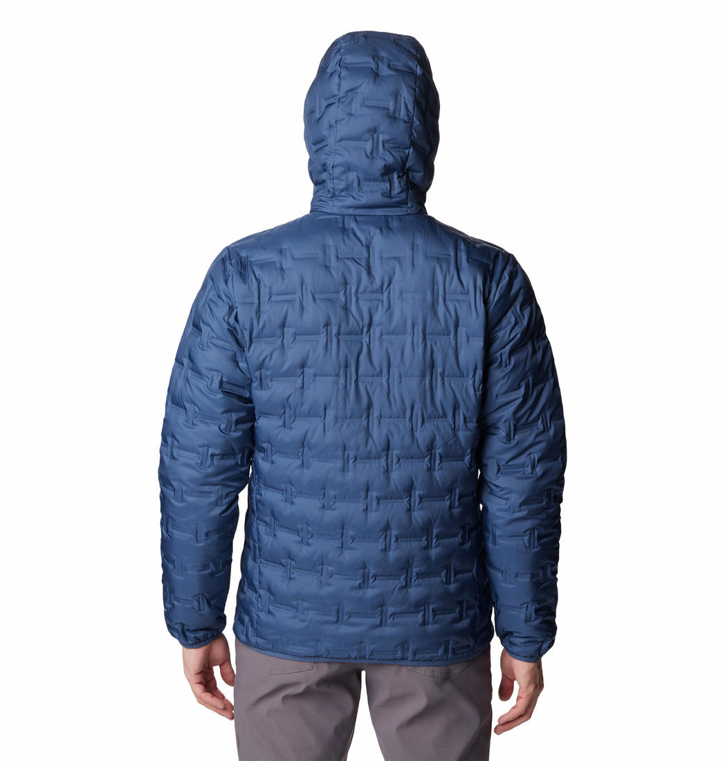 Columbia Men Navy Blue Delta Ridge Down Hooded Jacket