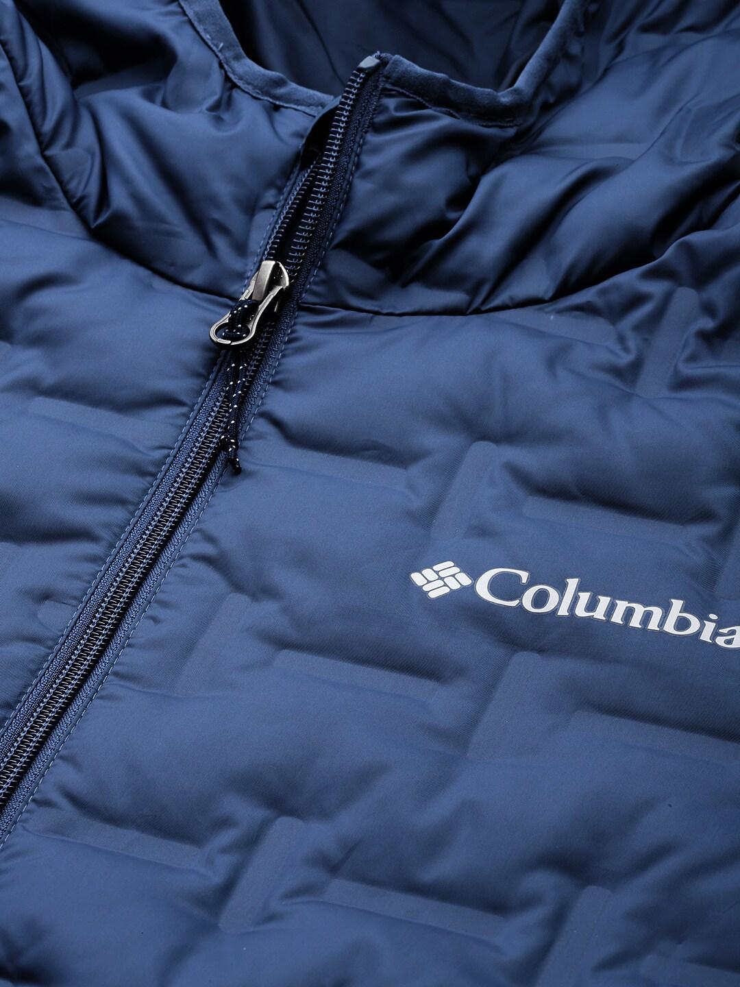 Columbia Men Navy Blue Delta Ridge Down Hooded Jacket