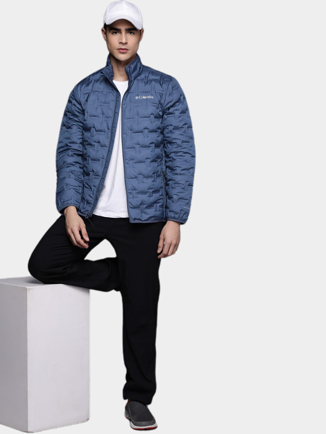 Columbia Men Navy Blue Delta Ridge Down Jacket
