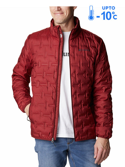 Columbia Men Red Omni-Heat Reflective Delta Ridge Down Jacket