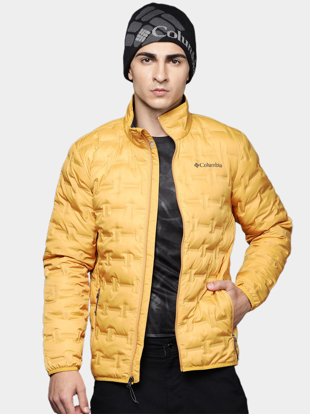 Columbia Men Yellow Delta Ridge Down Jacket