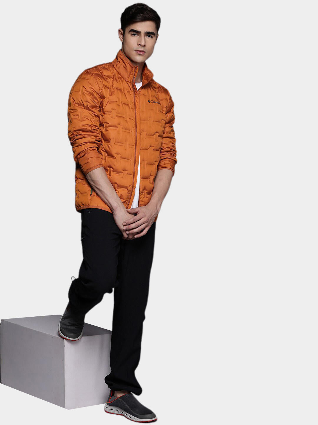 Columbia Men Orange Delta Ridge Down Jacket