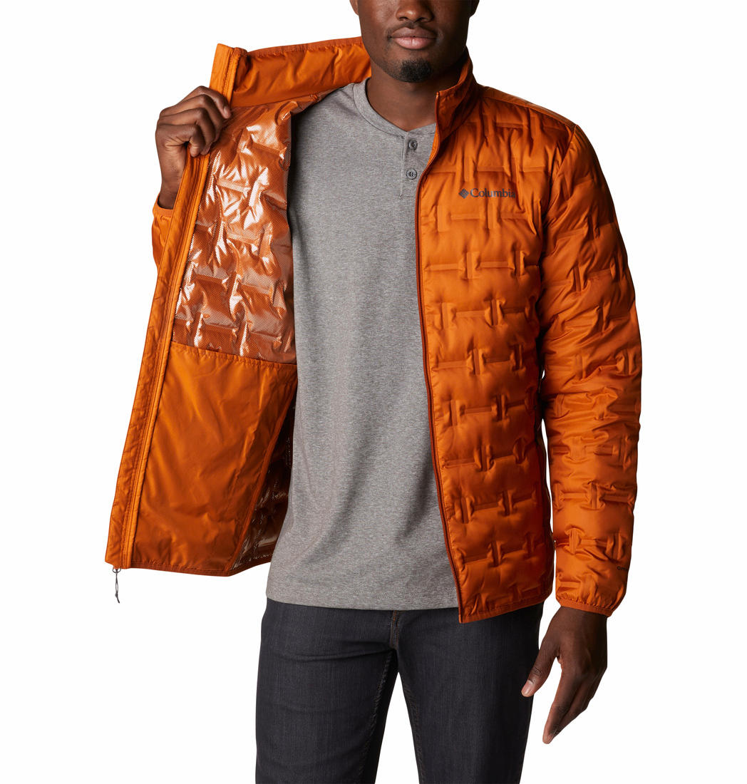 Columbia Men Orange Delta Ridge Down Jacket