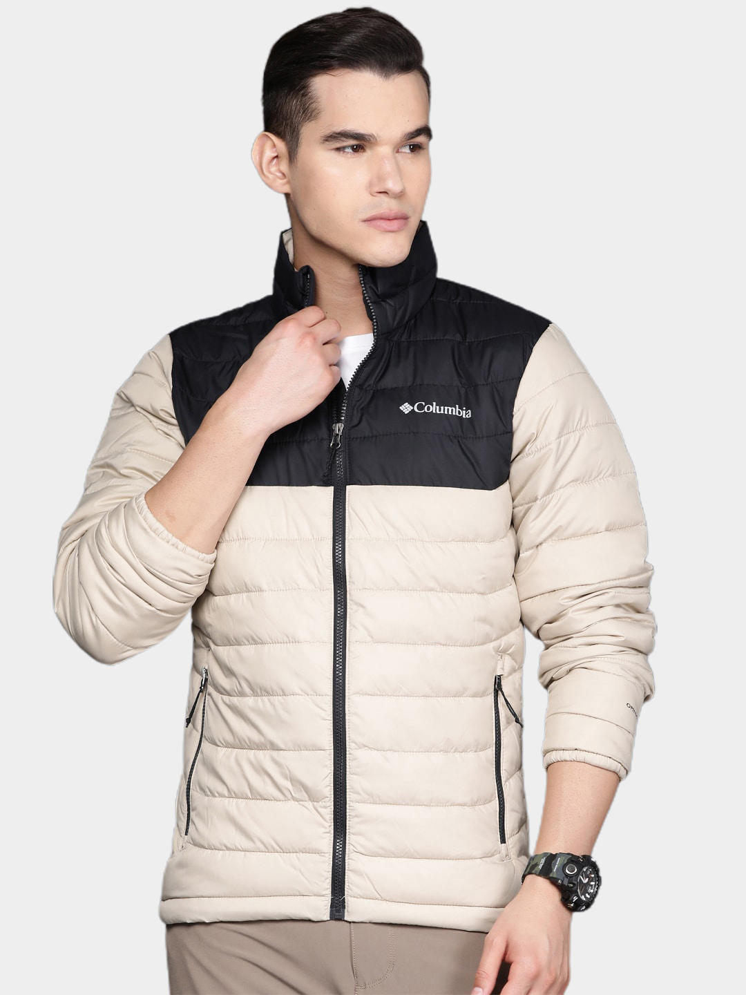 Columbia Men Beige Powder Lite Jacket