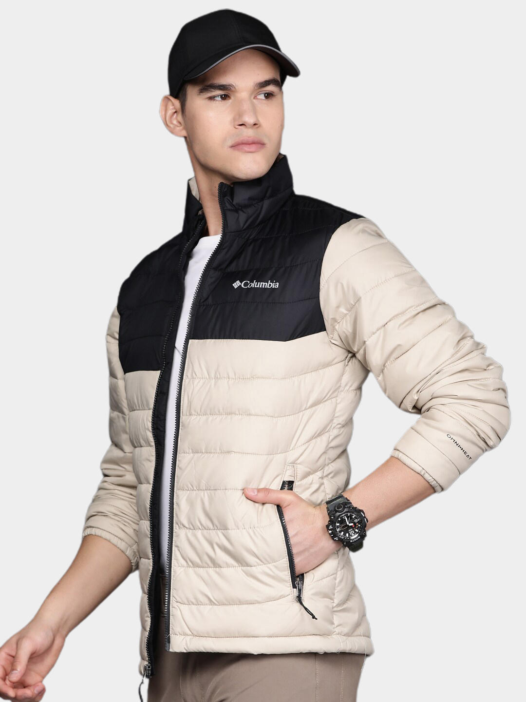 Columbia Men Beige Powder Lite Jacket