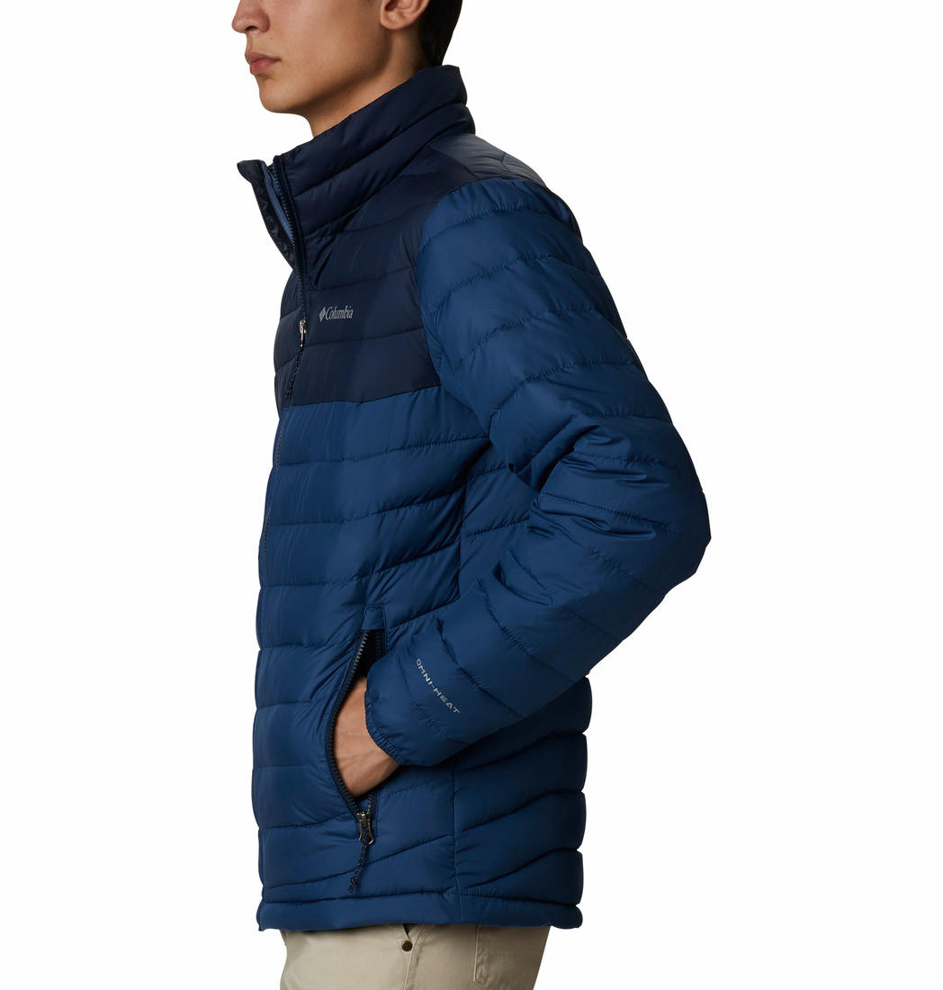 Columbia Men Navy Blue Powder Lite Jacket