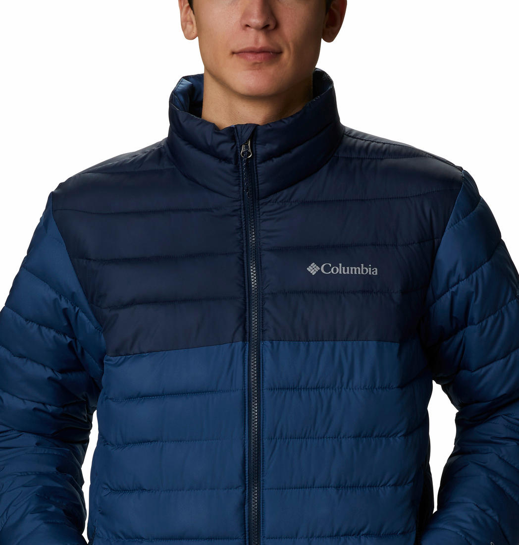 Columbia Men Navy Blue Powder Lite Jacket