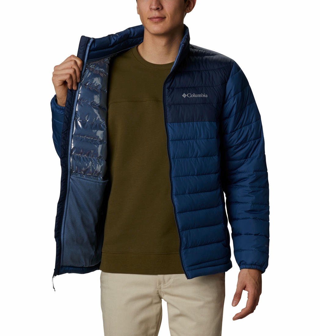 Columbia Men Navy Blue Powder Lite Jacket