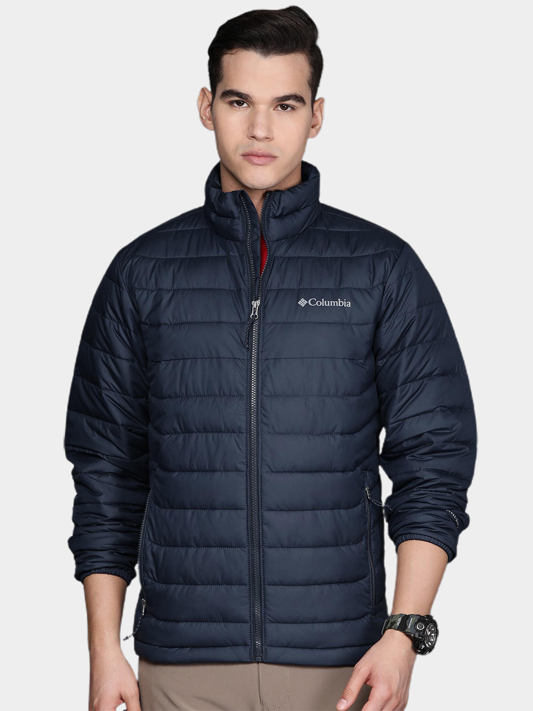 Columbia Men Navy Blue Powder Lite Jacket
