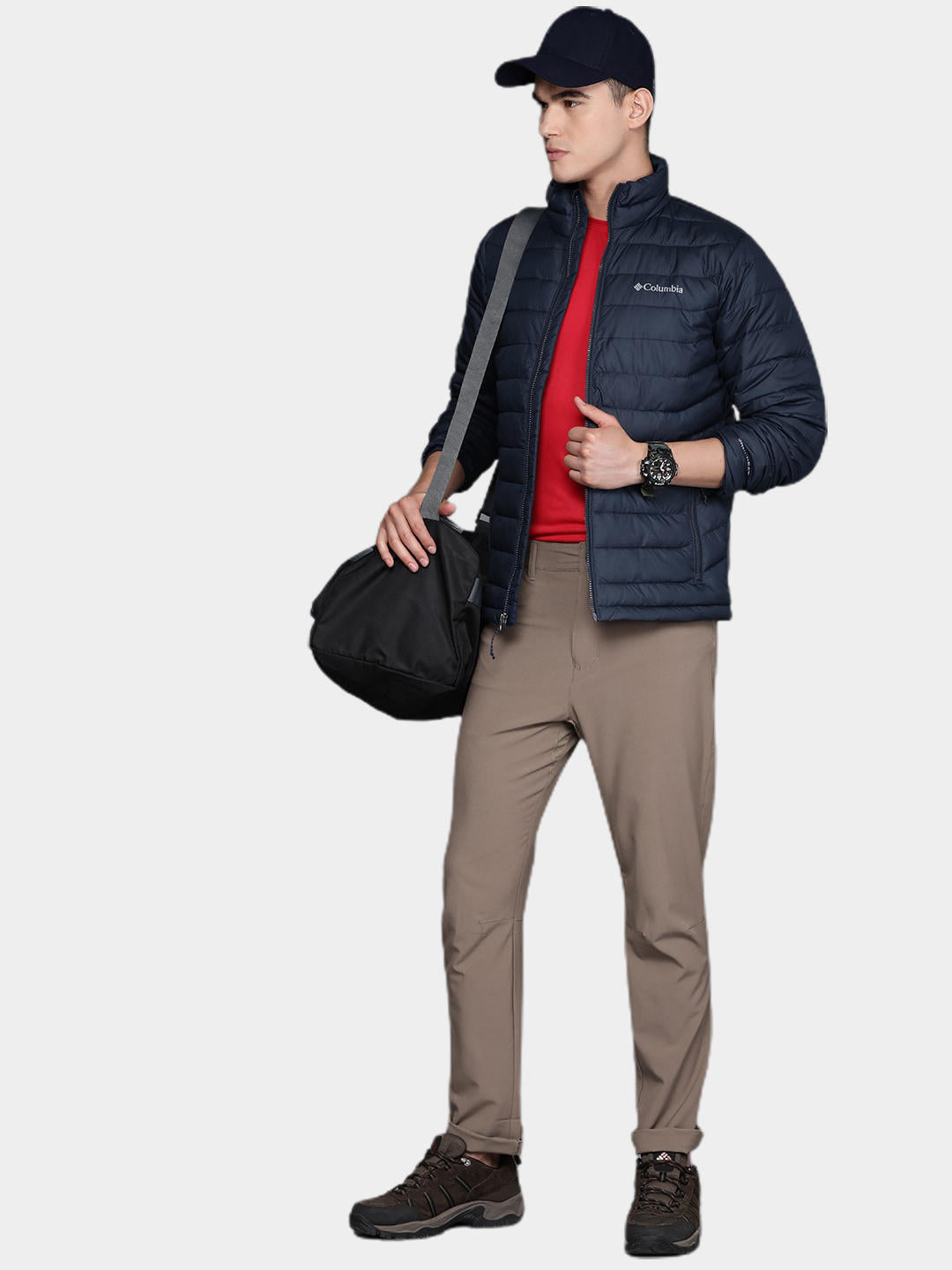 Columbia Men Navy Blue Powder Lite Jacket