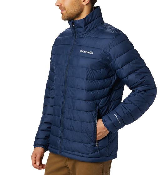 Columbia Men Navy Blue Powder Lite Jacket