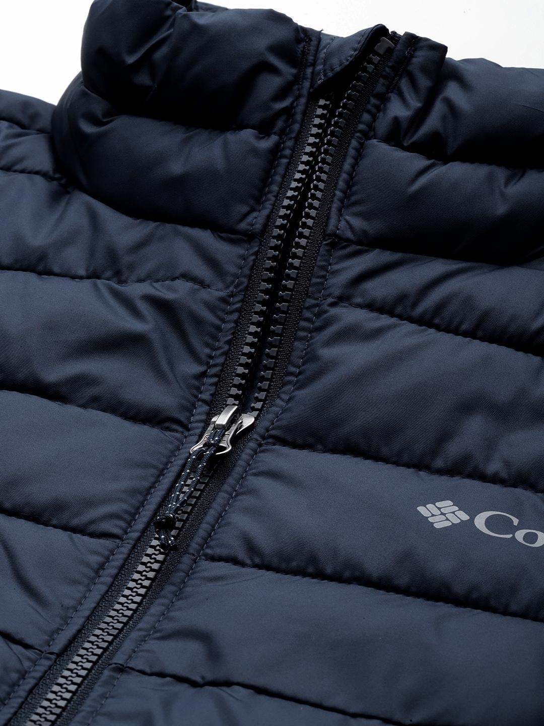 Columbia Men Navy Blue Powder Lite Jacket