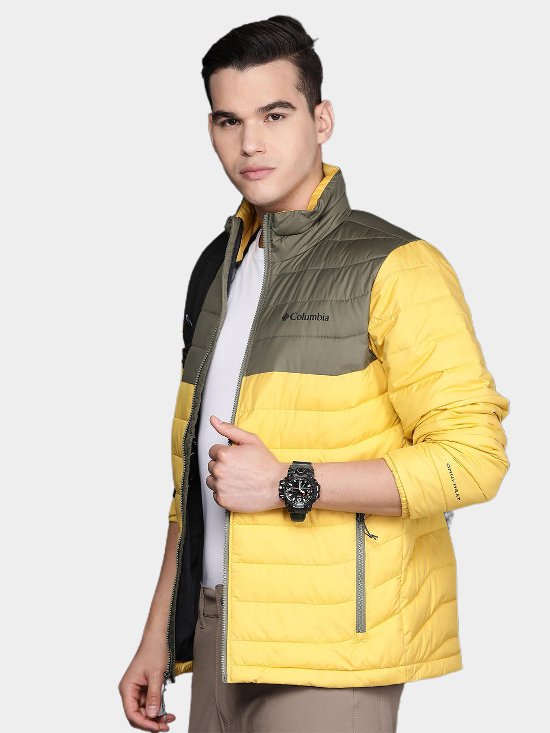 Columbia Men Yellow Powder Lite Jacket