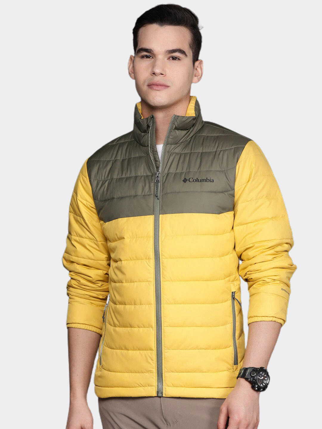 Columbia Men Yellow Powder Lite Jacket