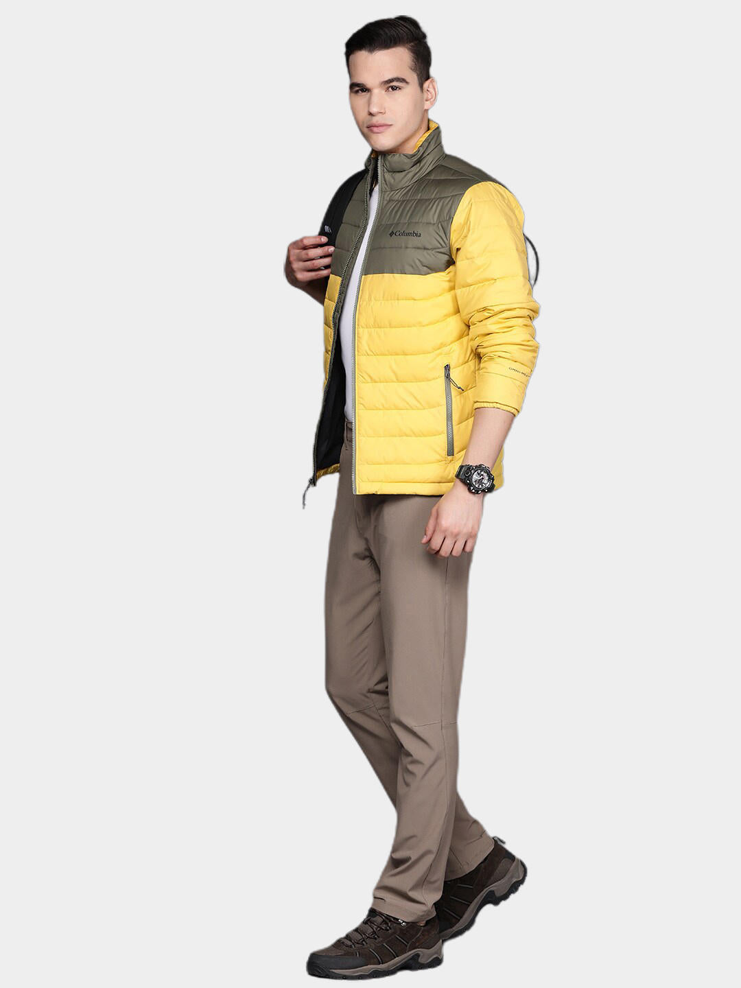 Columbia Men Yellow Powder Lite Jacket