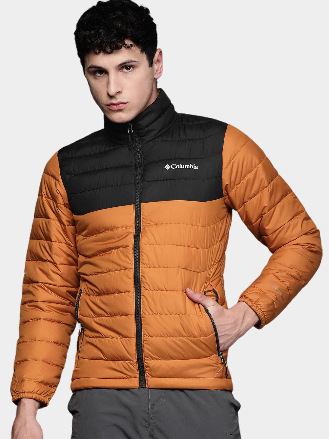 Columbia Men Orange Powder Lite Jacket