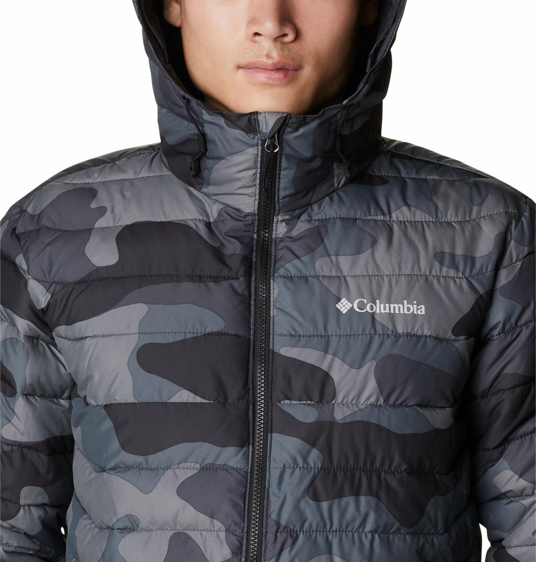 Columbia Men Black Powder Lite Hooded Jacket