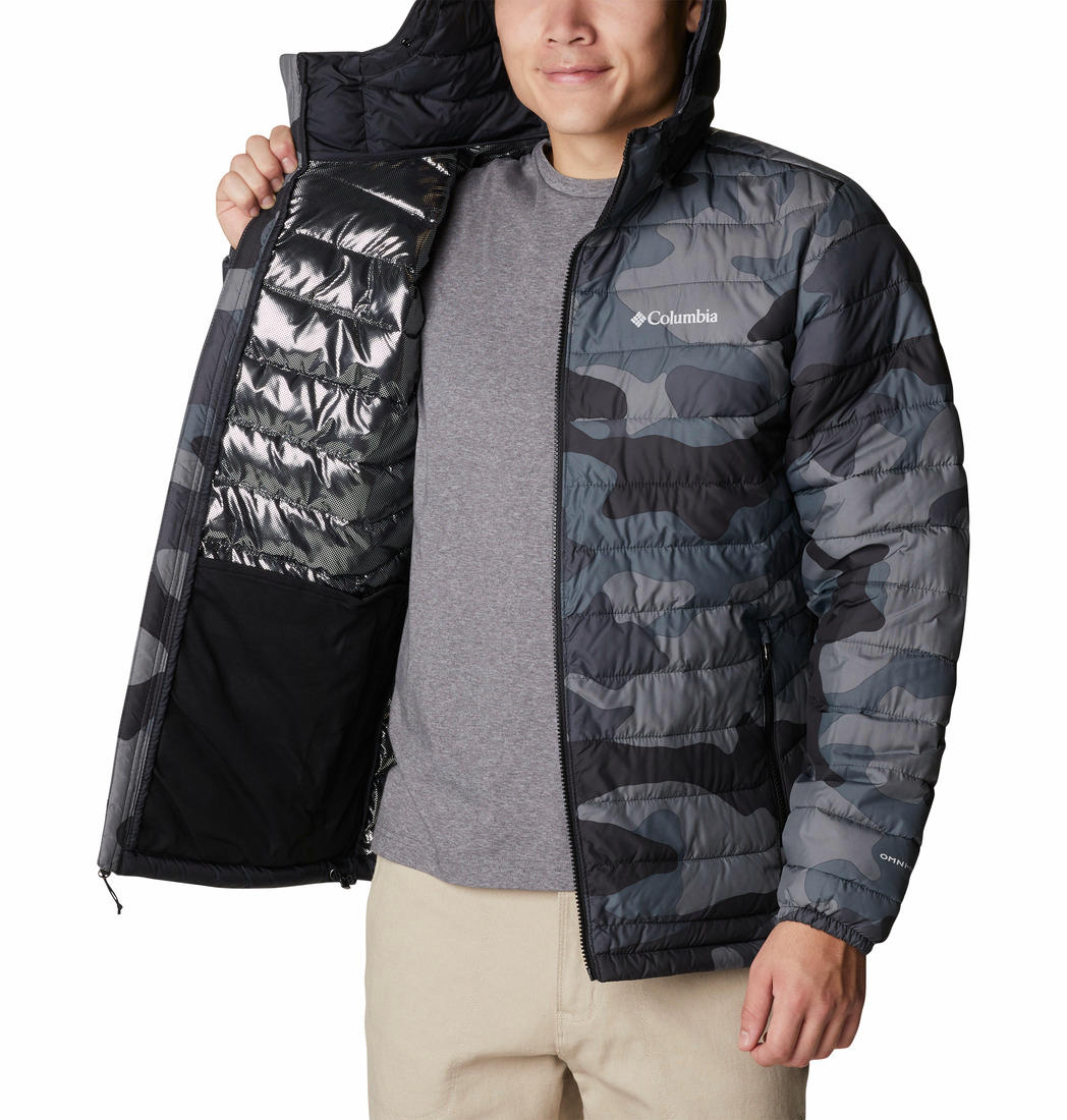 Columbia Men Black Powder Lite Hooded Jacket