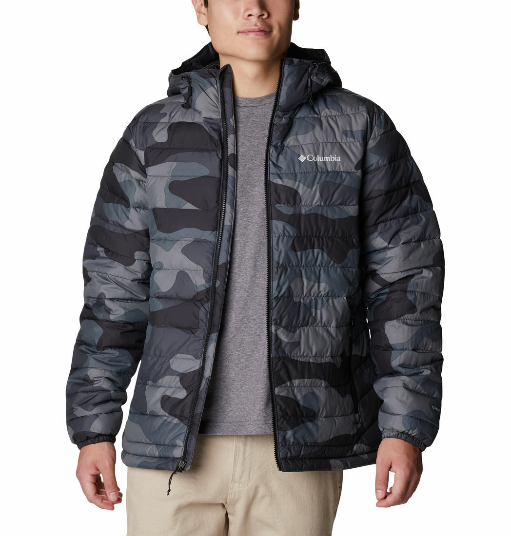 Columbia Men Black Powder Lite Hooded Jacket