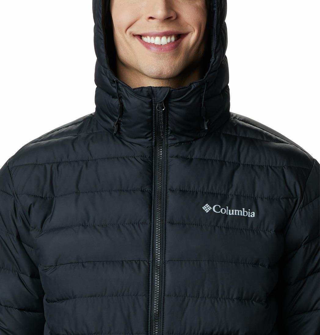 Columbia Men Black Powder Lite Hooded Jacket