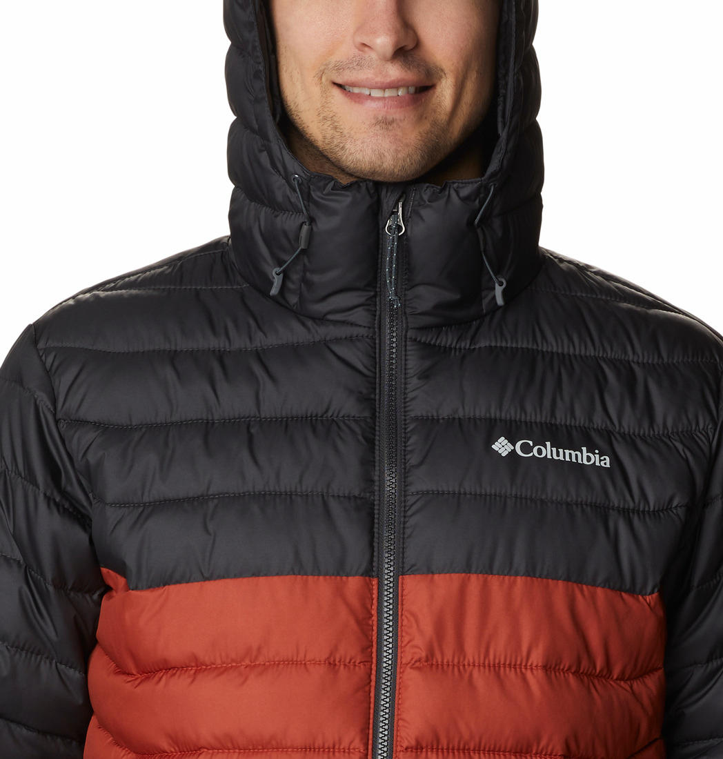 Columbia Men Orange Powder Lite Hooded Jacket