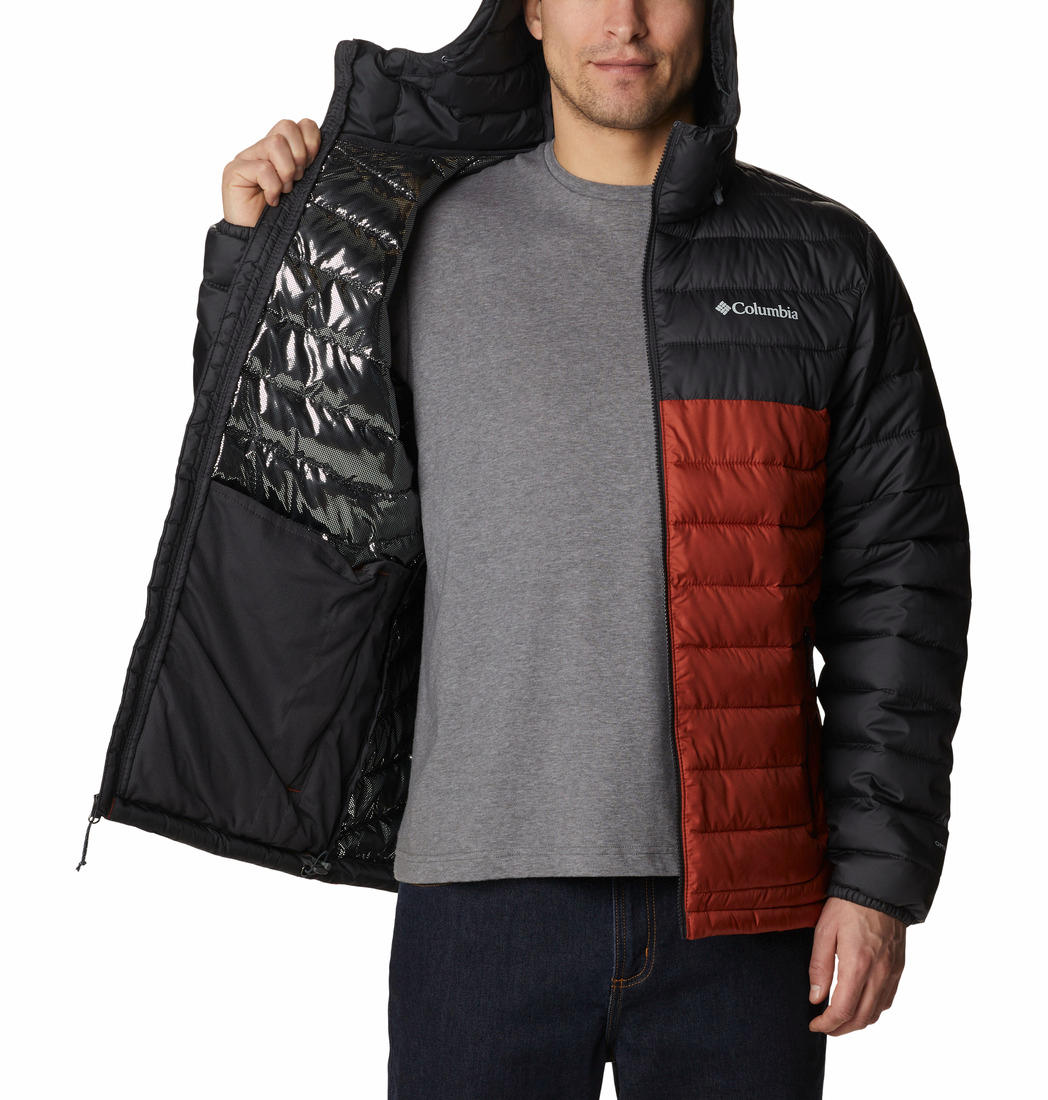 Columbia Men Orange Powder Lite Hooded Jacket