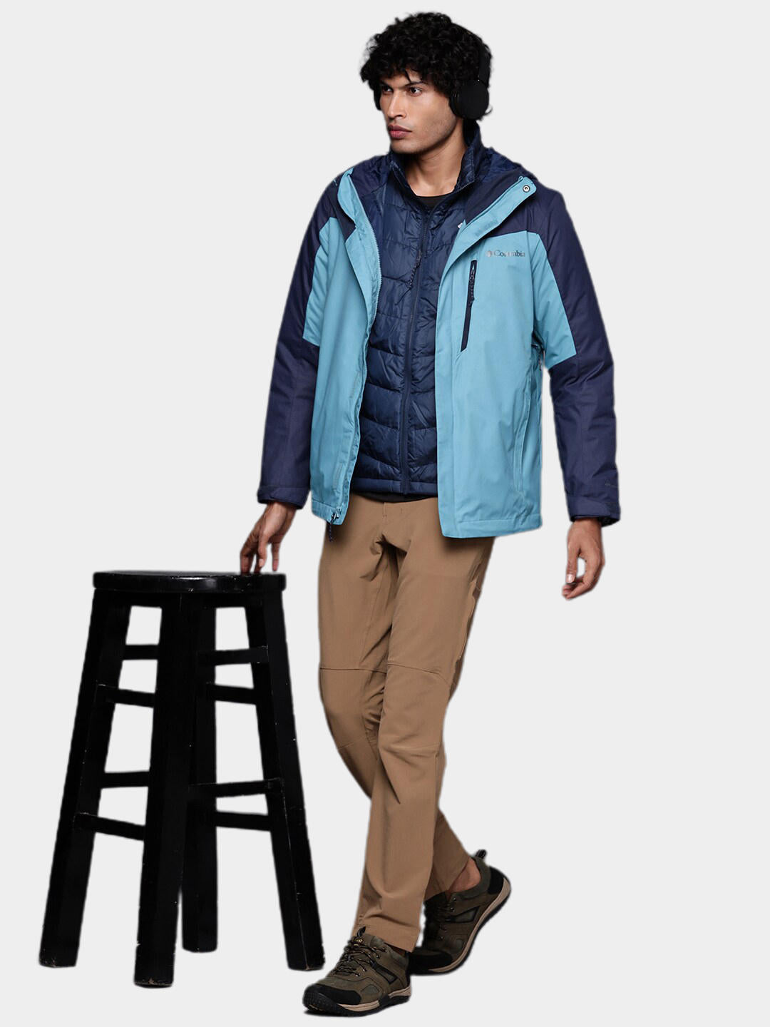 Columbia Men Blue Whirlibird IV Interchange Jacket