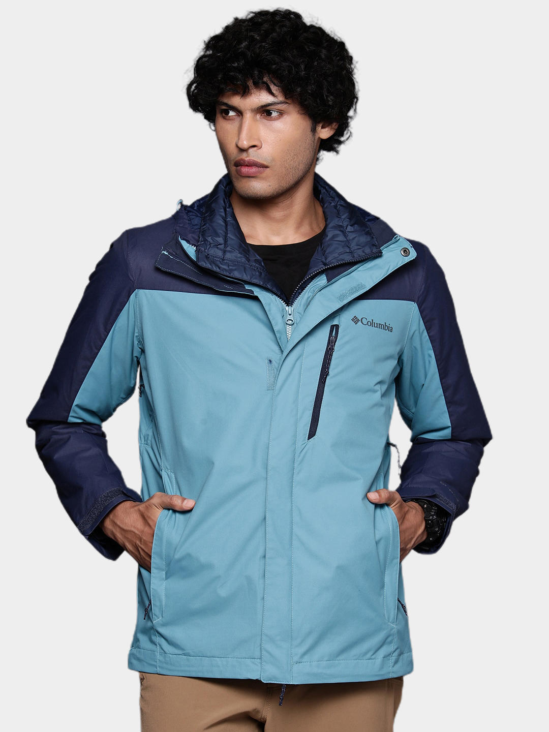Columbia Men Blue Whirlibird IV Interchange Jacket