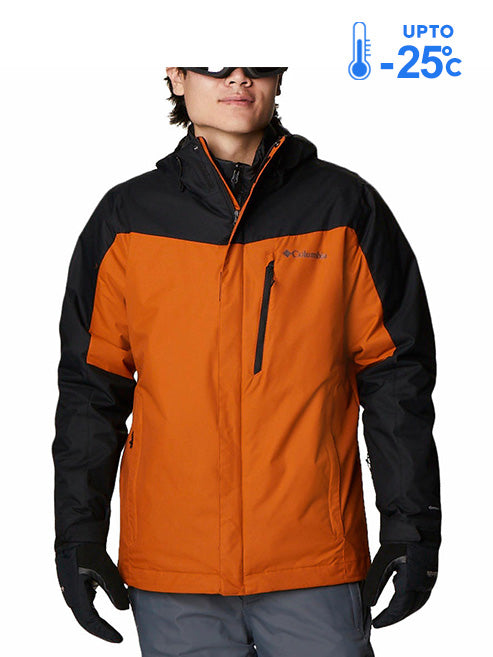 Columbia Men’s Orange Omni-Heat Reflective Whirlibird IV Hooded Interchange Jacket