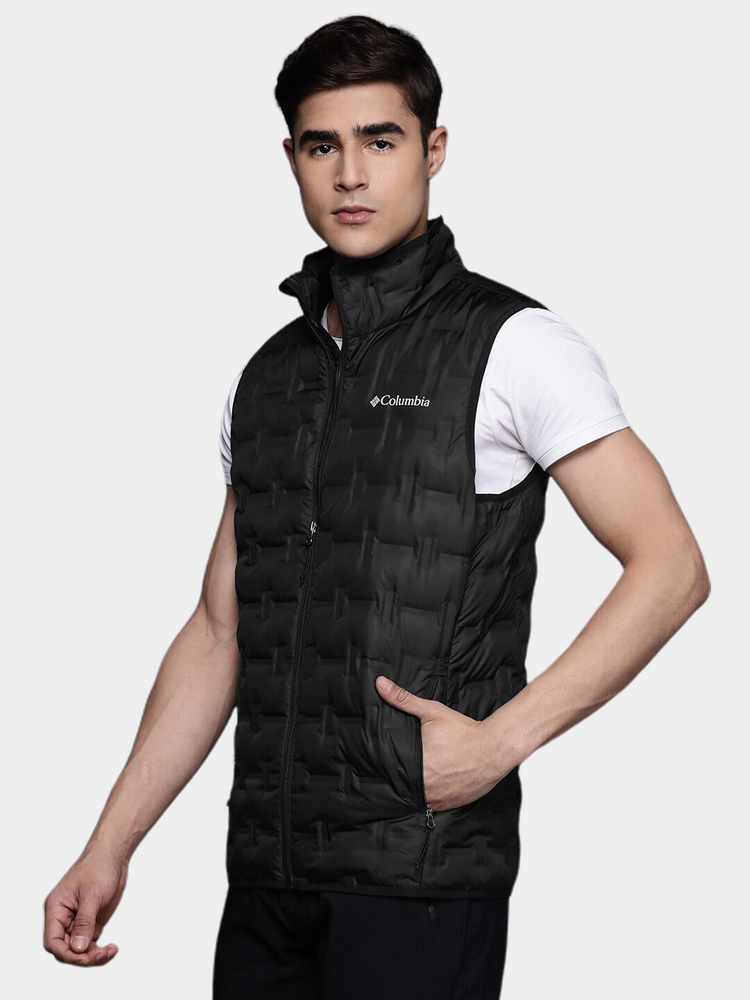 Columbia Men Black Delta Ridge Down Vest