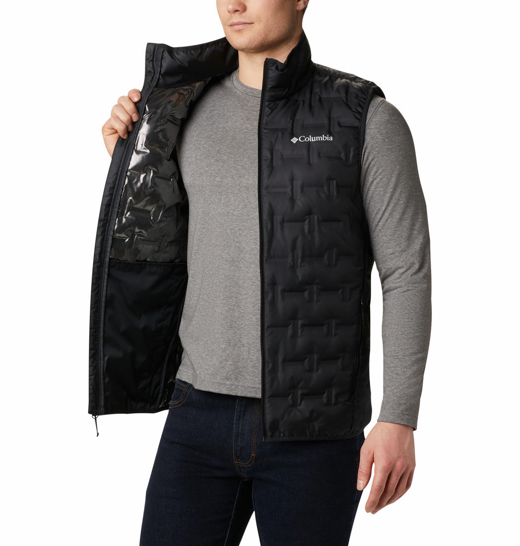 Columbia Men Black Delta Ridge Down Vest