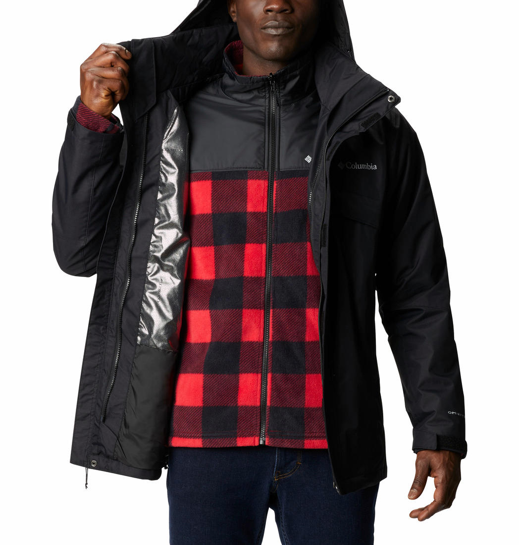 Columbia Men Black Bugaboo II Fleece Interchange Jacket