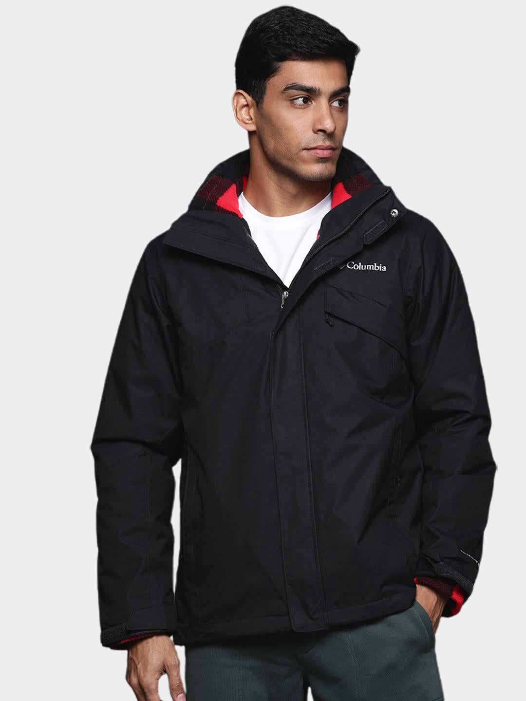 Columbia Men Black Bugaboo II Fleece Interchange Jacket