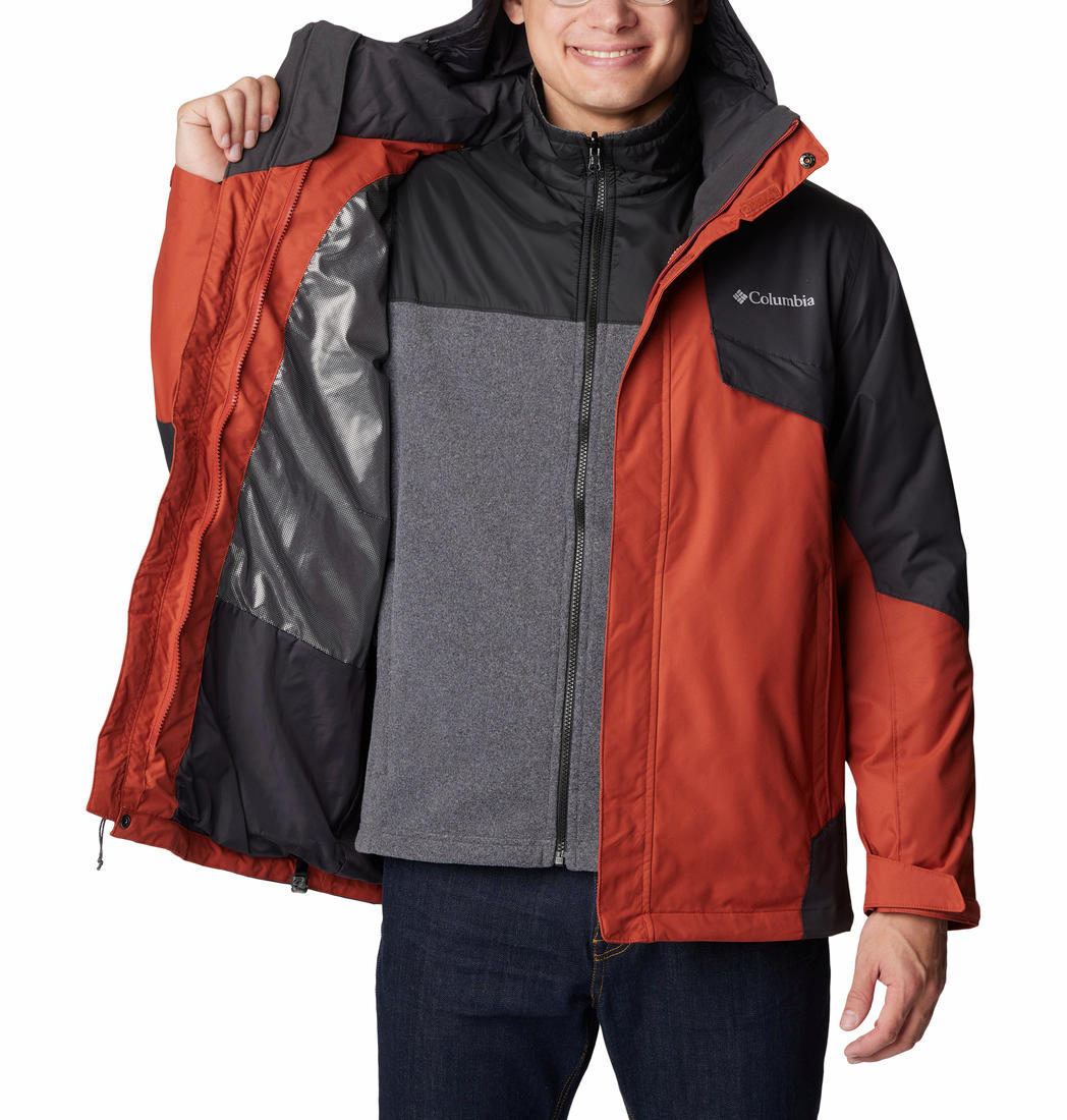 Columbia Men Orange Bugaboo II Fleece Interchange Jacket