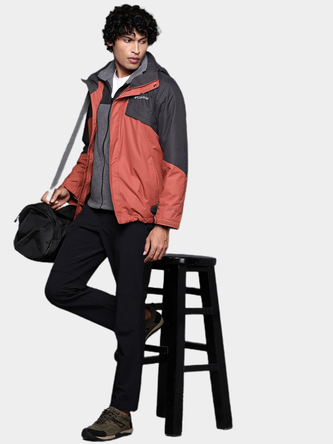Columbia Men Orange Bugaboo II Fleece Interchange Jacket