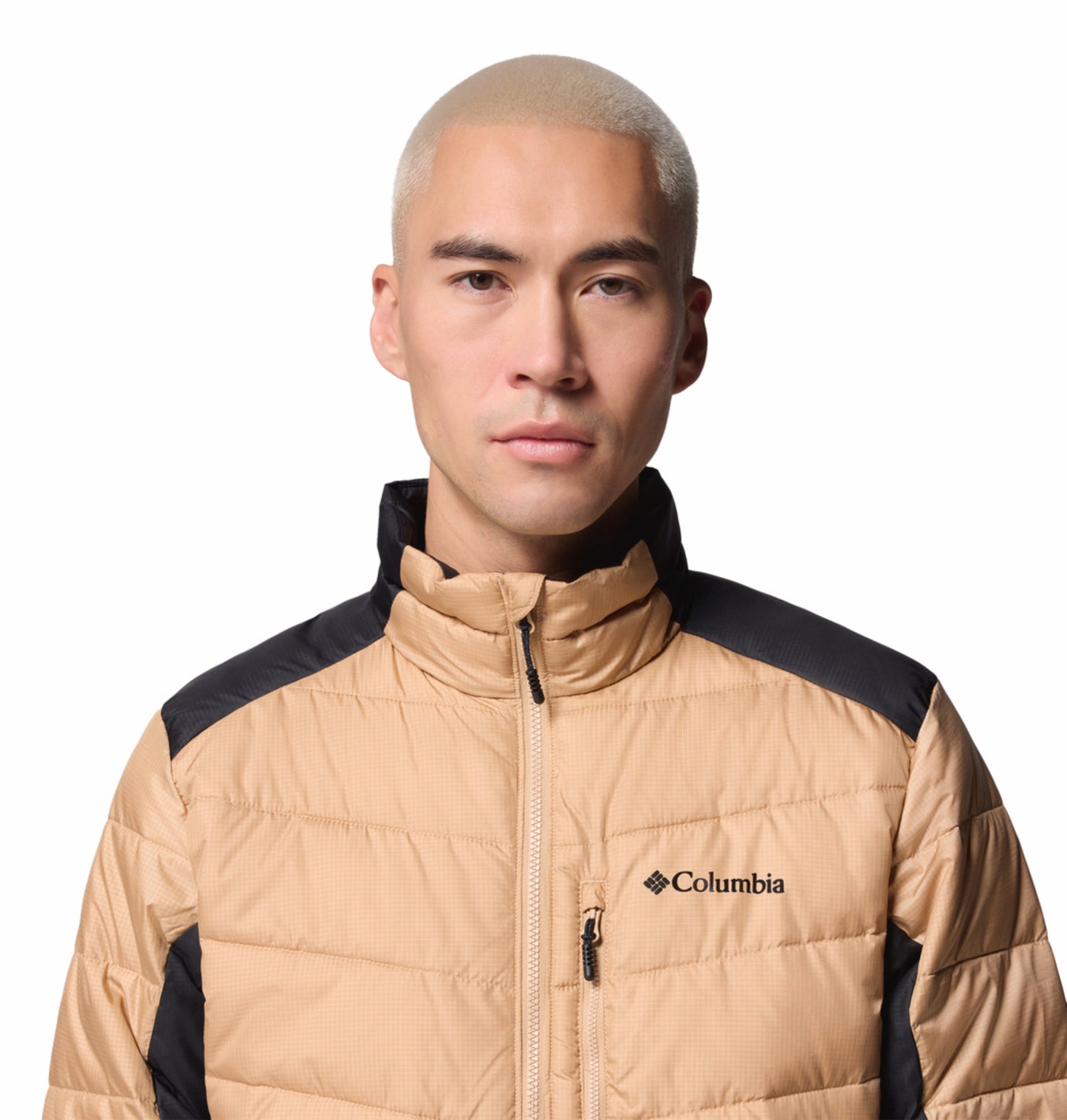 Columbia Men Beige OmniHeat Infinity Labyrinth Loop II Down Jacket