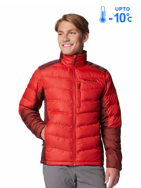 Columbia Men Red Omni-Heat Inifnity Labyrinth Loop II Down Jacket