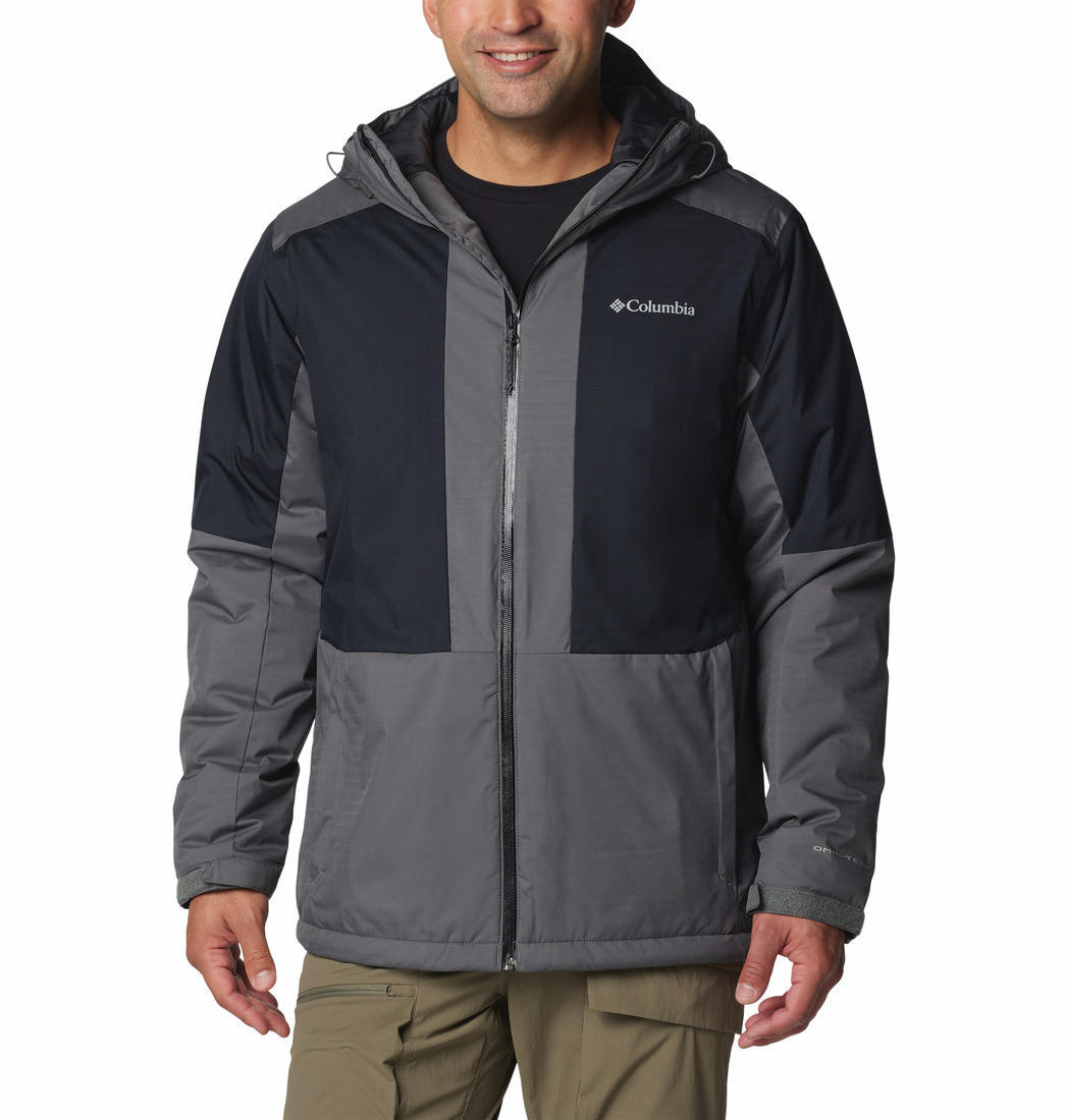 A Men Wearing Columbia Men Grey Point Park II Insulated Jacket