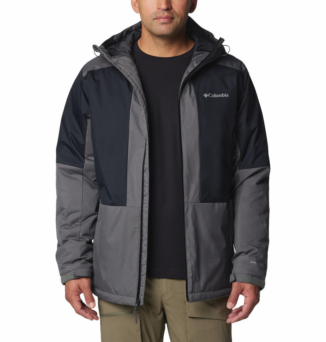 A Men Wearing Columbia Men Grey Point Park II Insulated Jacket